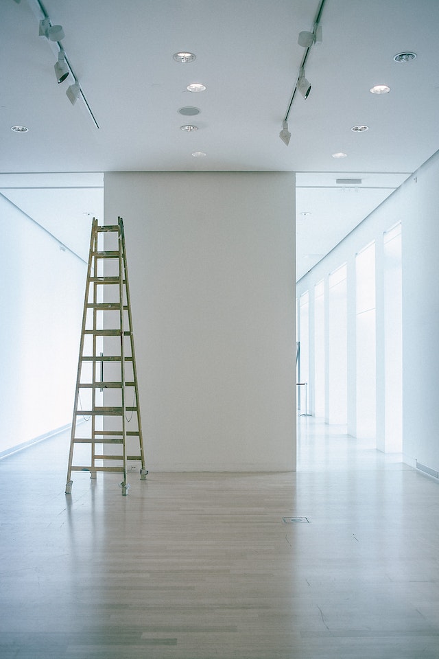 Ladder in a room representing climbing the ladder
